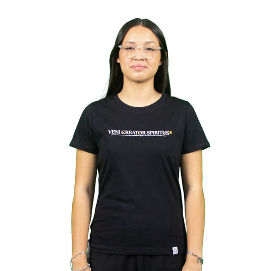 Baby Look Veni Creator Spiritus - Preto