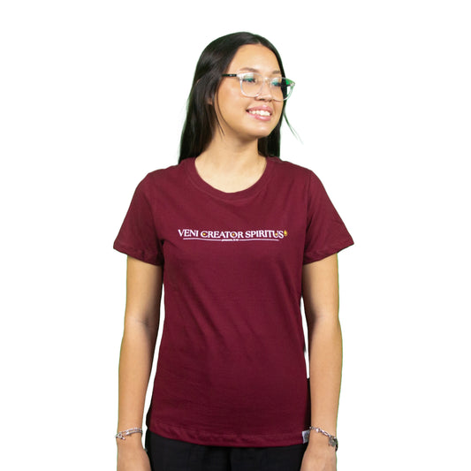 Baby Look Veni Creator Spiritus - Bordô