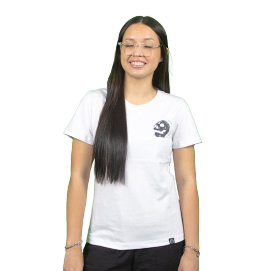 Baby Look Memento Mori - Branco